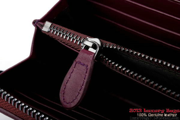 Bottega Veneta Intrecciato Nappa Zippy Wallet BV1571 Wine