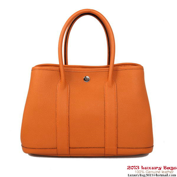 Hermes Garden Party 30CM Bag Calf Leather A1288 Orange