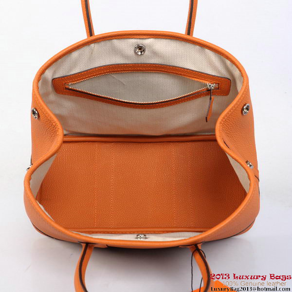 Hermes Garden Party 30CM Bag Calf Leather A1288 Orange