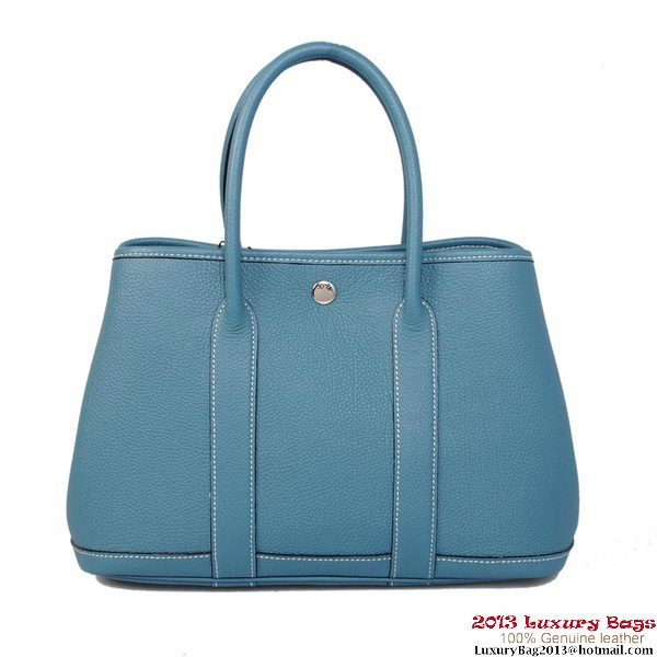 Hermes Garden Party 30CM Bag Calf Leather A1288 SkyBlue