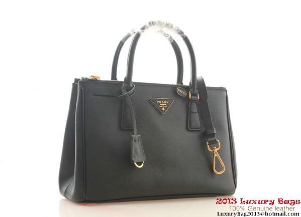 Prada Saffiano Leather 30cm Tote Bag BN1801 Black