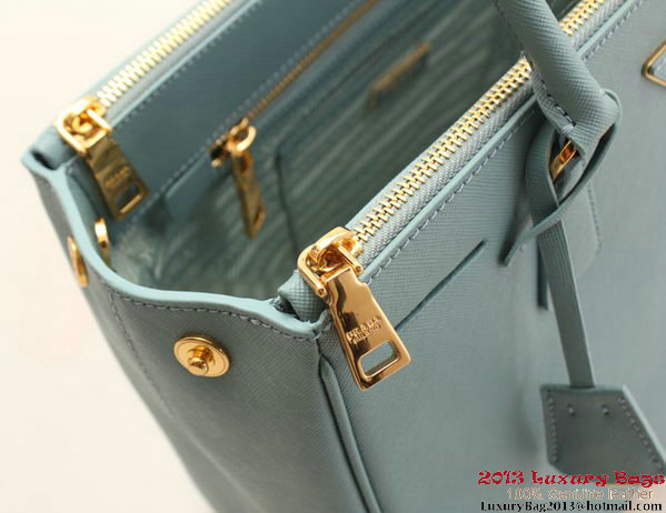 Prada Saffiano Leather 30cm Tote Bag BN1801 Light Blue