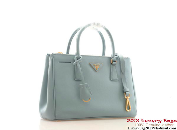 Prada Saffiano Leather 30cm Tote Bag BN1801 Light Blue