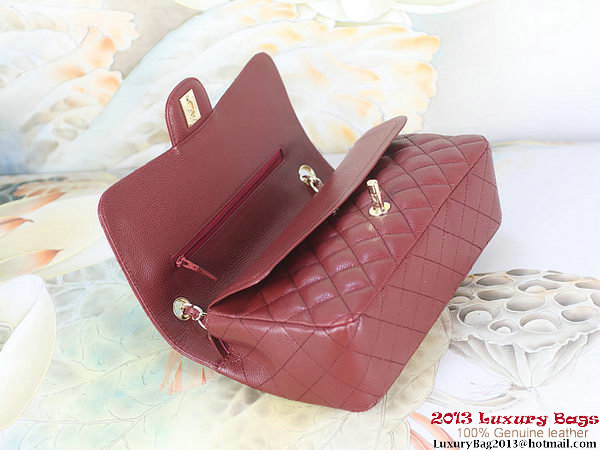 Chanel 2.55 Classic Flap Bag Bordeaux Original Cannage Patterns Leather Gold