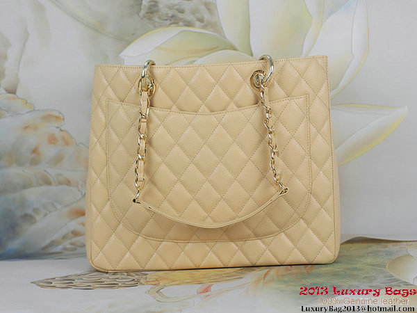 Chanel A50995 Apricot Original Cannage Leather Shoulder Bag Gold