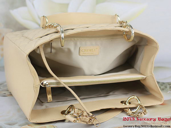 Chanel A50995 Apricot Original Cannage Leather Shoulder Bag Gold