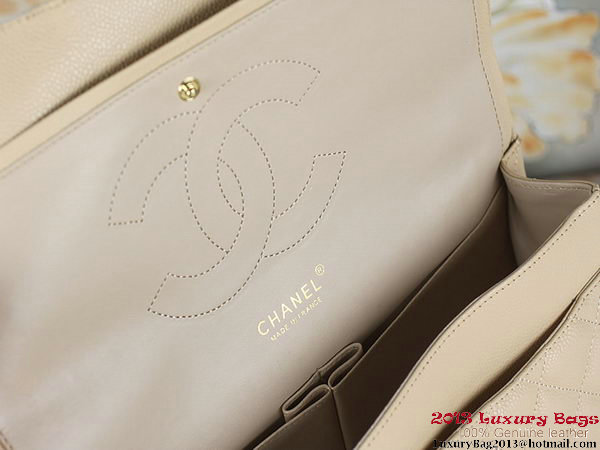 Chanel Classic Flap Bag Apricot Original Cannage Patterns Leather Gold