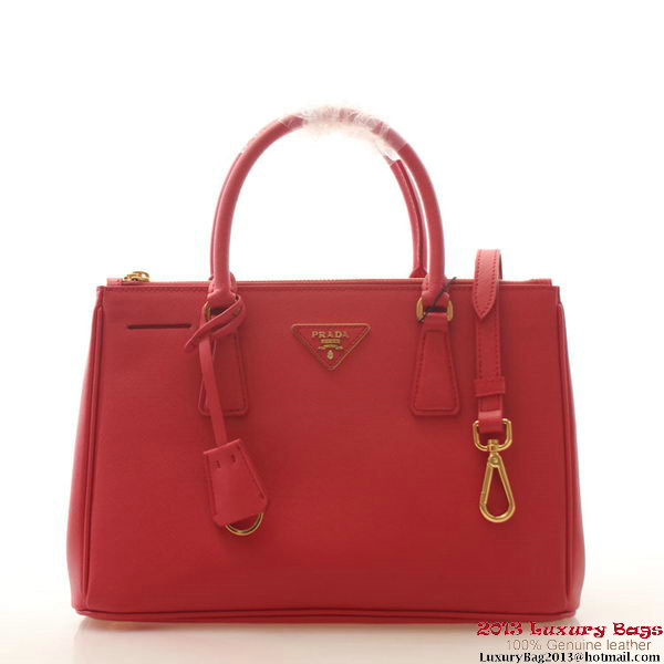 Prada Saffiano Leather 30cm Tote Bag BN1801 Red