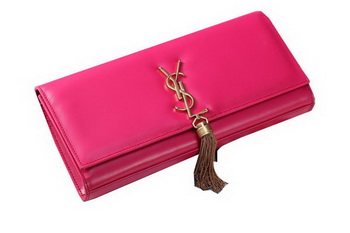 Yves Saint Laurent Classic Monogramme Tassel Clutch Bag Y041 Rose