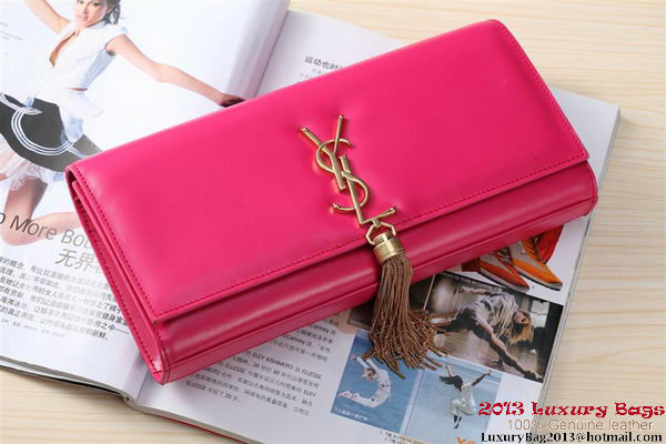 Yves Saint Laurent Classic Monogramme Tassel Clutch Bag Y041 Rose