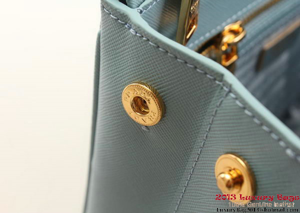 Prada BN2316 Light Blue Saffiano Calfskin Leather Small Bag