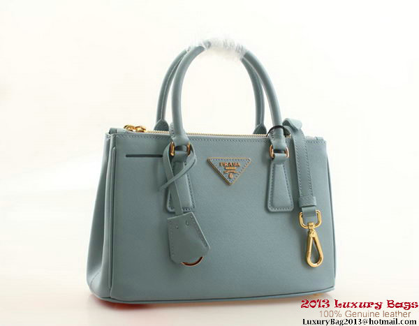 Prada BN2316 Light Blue Saffiano Calfskin Leather Small Bag