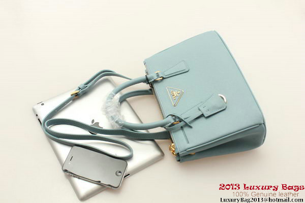 Prada BN2316 Light Blue Saffiano Calfskin Leather Small Bag