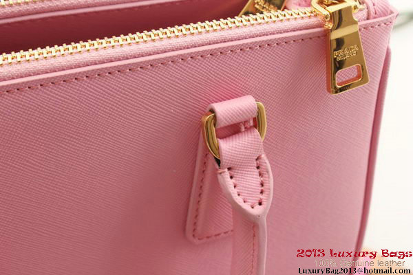 Prada BN2316 Pink Saffiano Calfskin Leather Small Bag