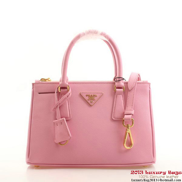 Prada BN2316 Pink Saffiano Calfskin Leather Small Bag