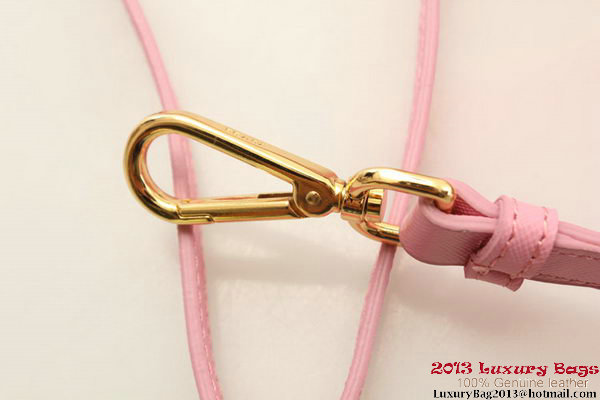 Prada BN2316 Pink Saffiano Calfskin Leather Small Bag