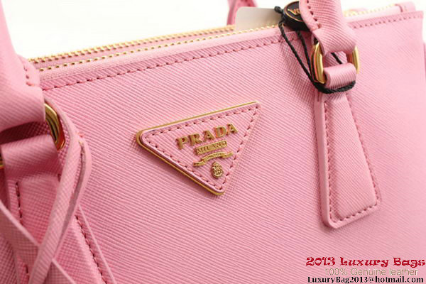 Prada BN2316 Pink Saffiano Calfskin Leather Small Bag