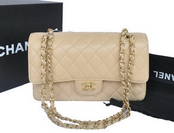 Chanel 2.55 Series Flap Bag Original Caviar Leather A1112 Apricot