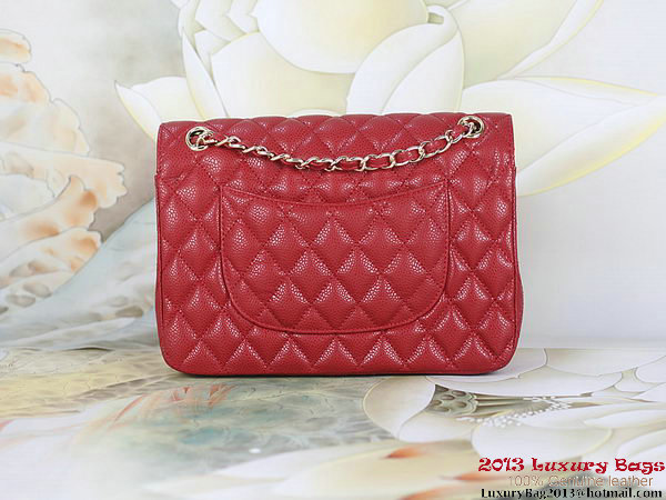 Chanel 2.55 Series Flap Bag Red Original Cannage Patterns Leather A1112 Gold