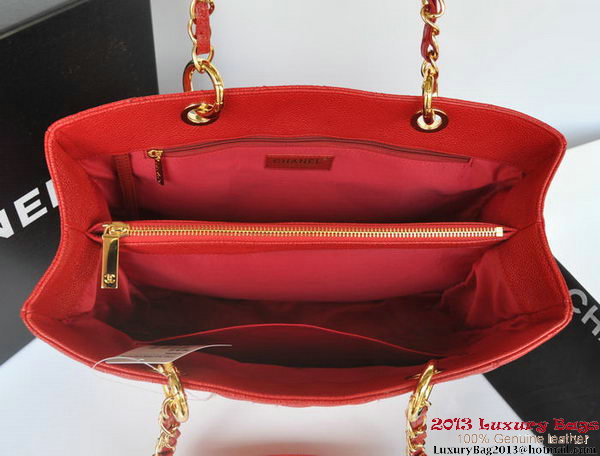 Chanel Classic Coco Bag GST Caviar Leather A36092 Red Gold