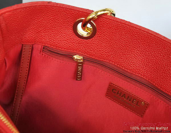 Chanel Classic Coco Bag GST Caviar Leather A36092 Red Gold