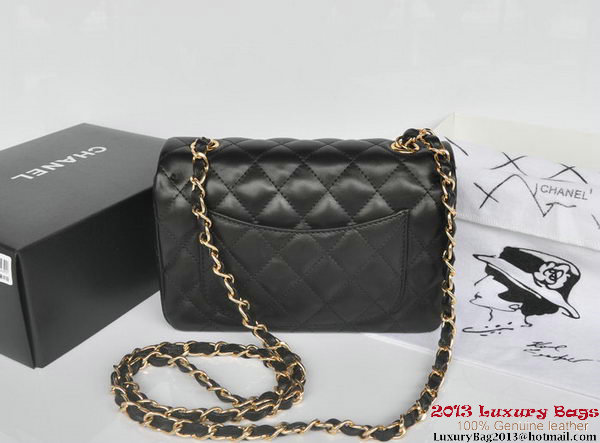 Chanel Classic Flap Bags Black Original Sheepskin Leather A1116 Gold