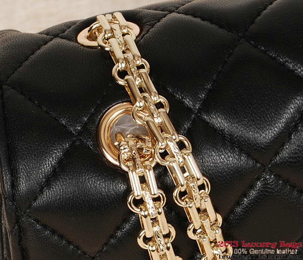 Chanel 1113 Classic Flap Bag Black Sheepskin Gold