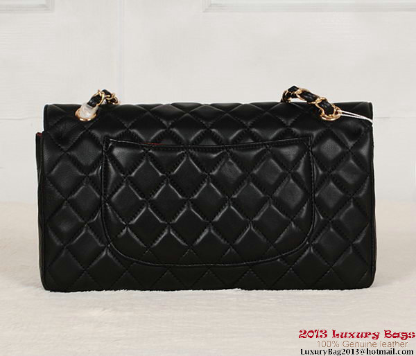 Chanel Classic Flap Bag 1113 Black Sheepskin Gold