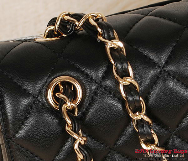 Chanel Classic Flap Bag 1113 Black Sheepskin Gold