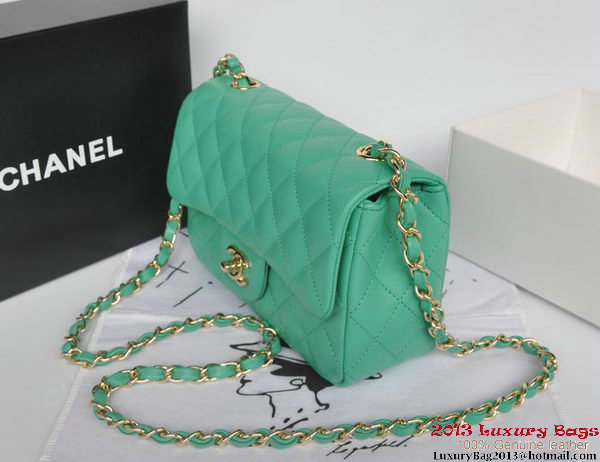 Chanel Classic Flap Bags Green Original Sheepskin Leather A1116 Gold