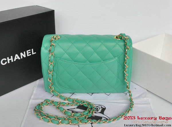 Chanel Classic Flap Bags Green Original Sheepskin Leather A1116 Gold