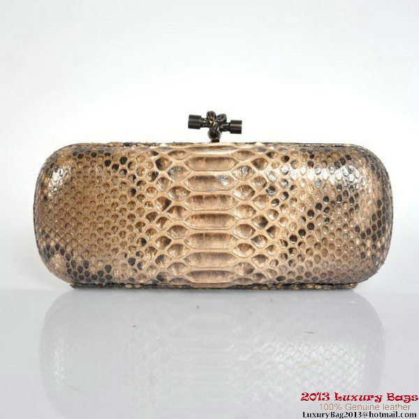 Bottega Veneta 8651L Python Leather Knot Clutches