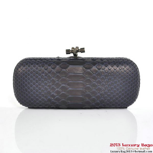 Bottega Veneta 8651L Python Leather Knot Clutches