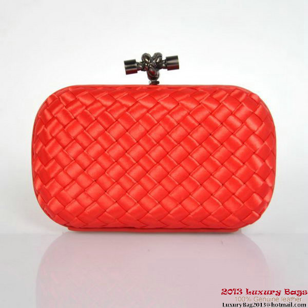 Bottega Veneta 8651S Intrecciato Silk Stretch Knot Clutches