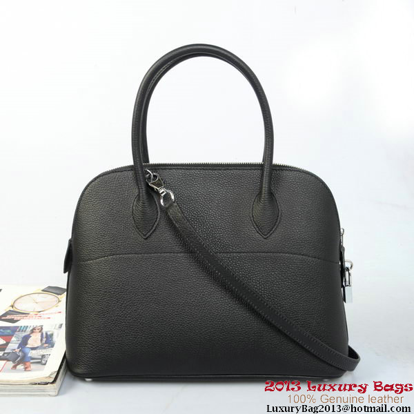 Hermes Bolide Tote Bags Calf Leather Black