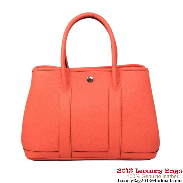 Hermes Garden Party 30CM Bag Calf Leather A1288 Light Red