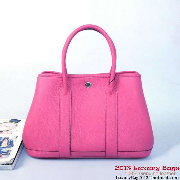 Hermes Garden Party 30CM Bag Calf Leather A1288 Rose