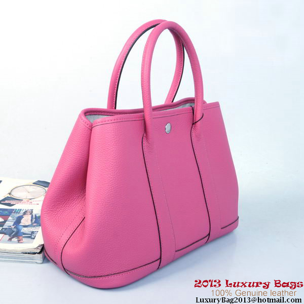 Hermes Garden Party 30CM Bag Calf Leather A1288 Rose