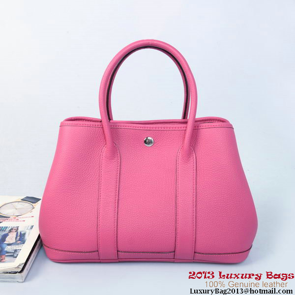 Hermes Garden Party 30CM Bag Calf Leather A1288 Rose