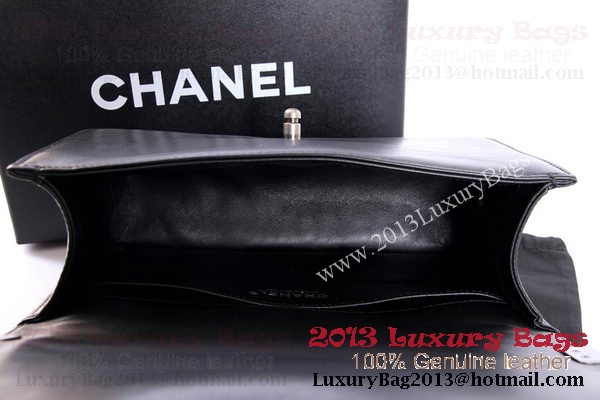 Boy Chanel Flap Shoulder Bag Genuine Python Leather A37003 Black