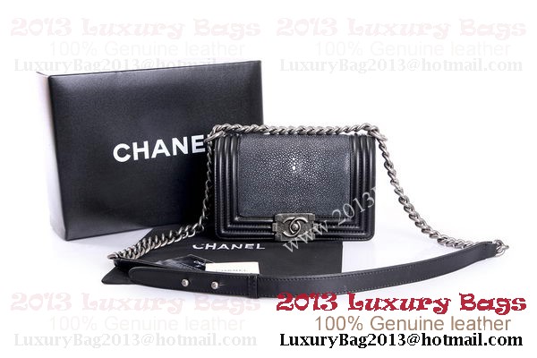 Boy Chanel Flap Shoulder Bag Original Pearl Leather A37006 Black&White