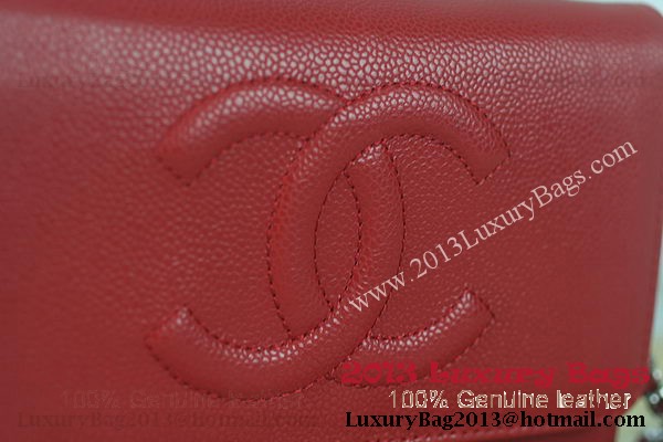 Chanel A48654 Red Original Cannage Patterns Leather mini Flap Bag