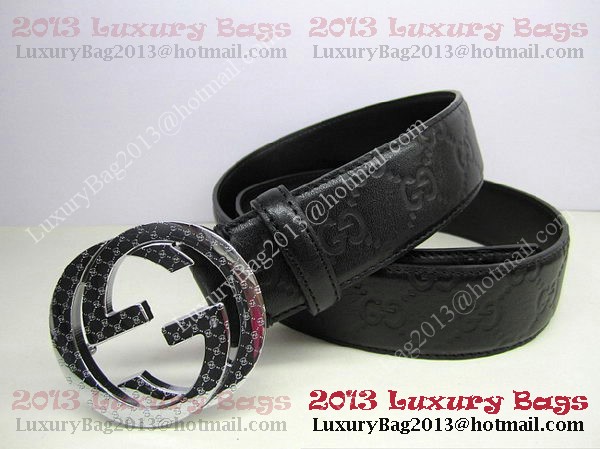 Gucci Belts GG028 Black Silver