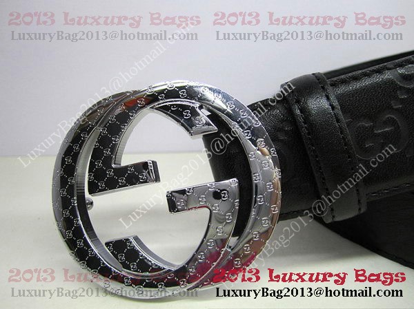 Gucci Belts GG028 Black Silver