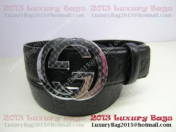 Gucci Belts GG028 Black Silver