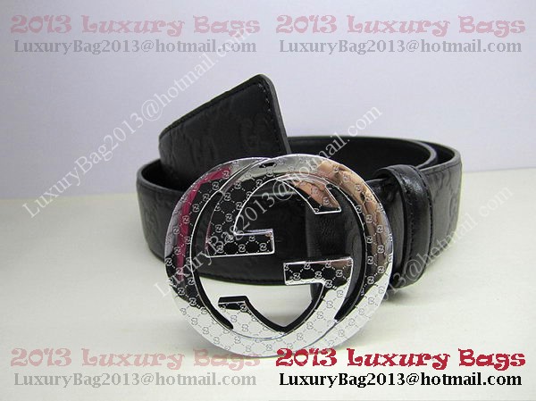 Gucci Belts GG028 Black Silver