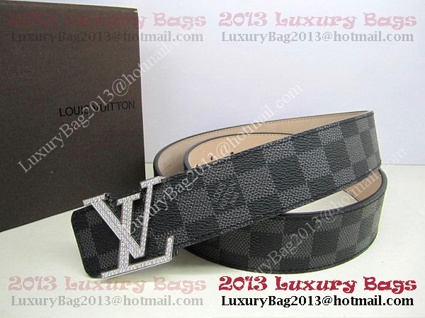 Louis Vuitton Damier Graphite Canvas Belt LV2050 Silver