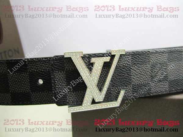 Louis Vuitton Damier Graphite Canvas Belt LV2050 Silver