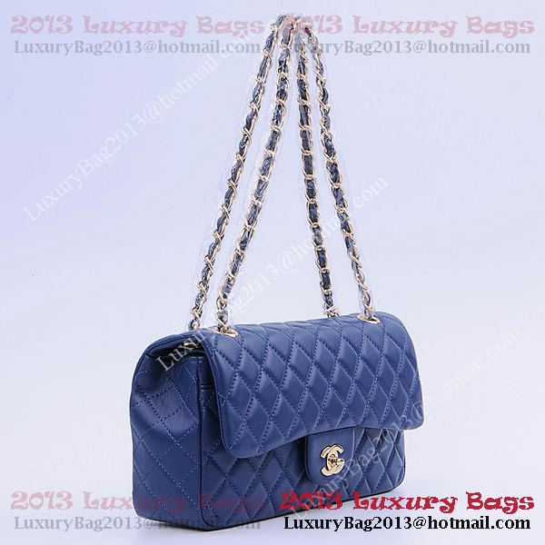 Chanel 2.55 Series Classic Flap Bag 1112 RoyalBlue Sheepskin Gold