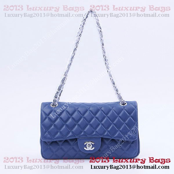 Chanel 2.55 Series Classic Flap Bag 1112 RoyalBlue Sheepskin Silver